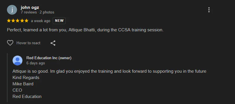 Original learner feedback source 10